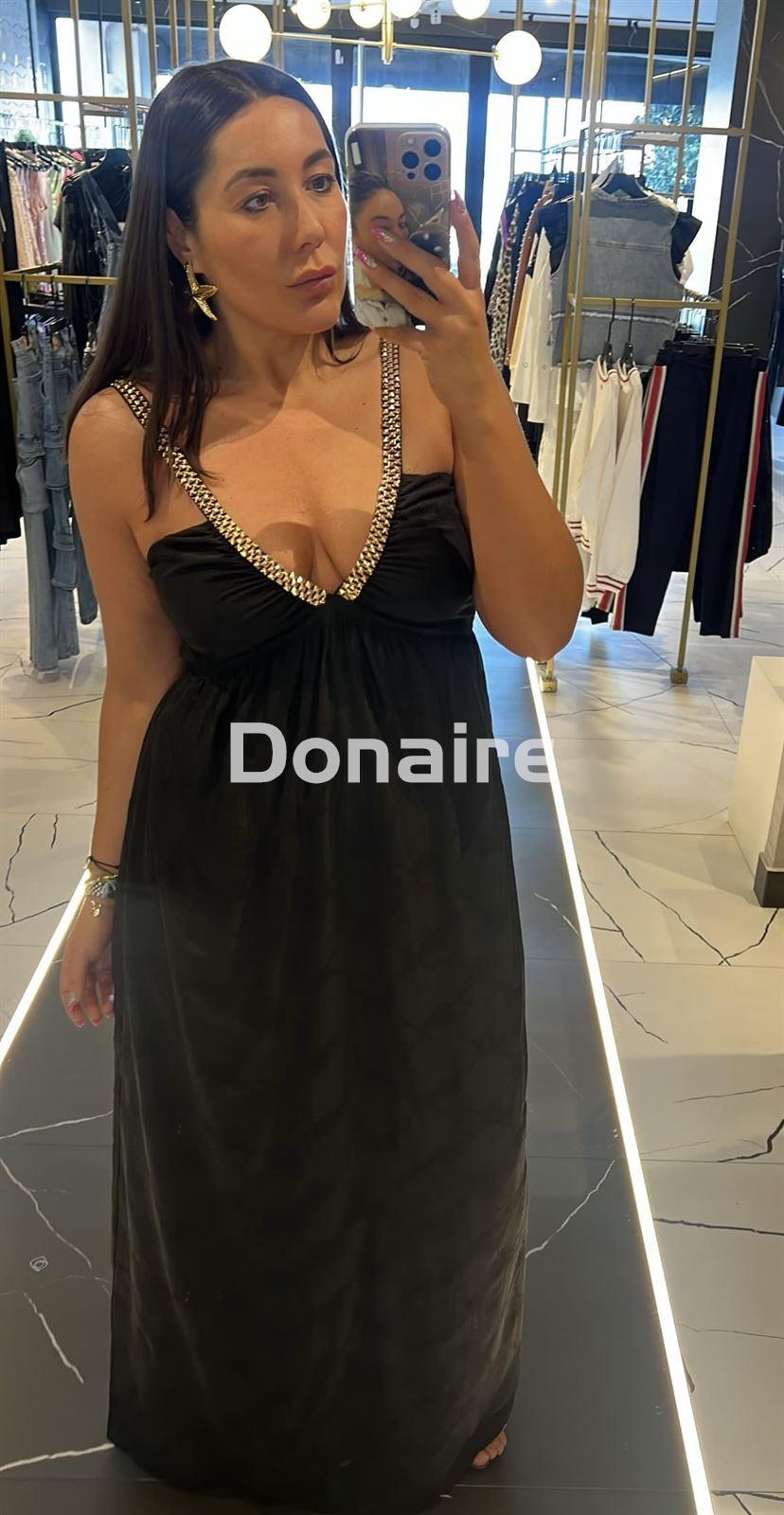 Vestido negro largo Koralline - Imagen 2