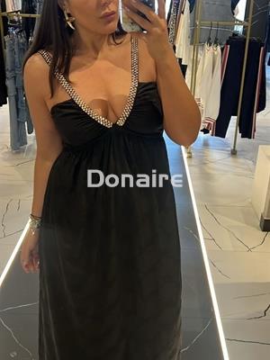 Vestido negro largo Koralline - Imagen 2