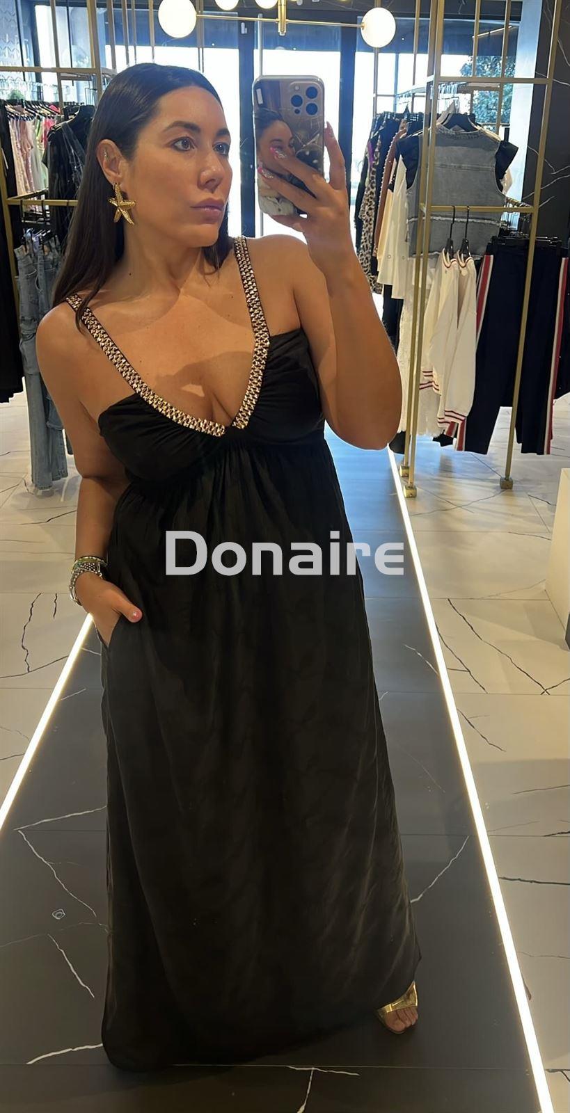 Vestido negro largo Koralline - Imagen 3