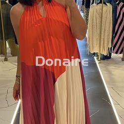 Vestido plisado tricolor Maite - Imagen 1