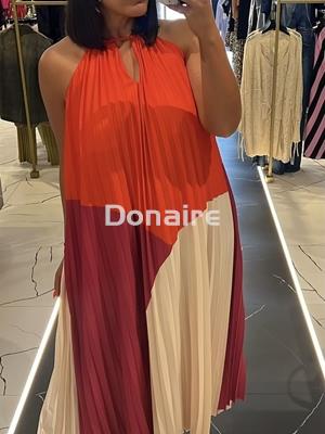 Vestido plisado tricolor Maite - Imagen 2