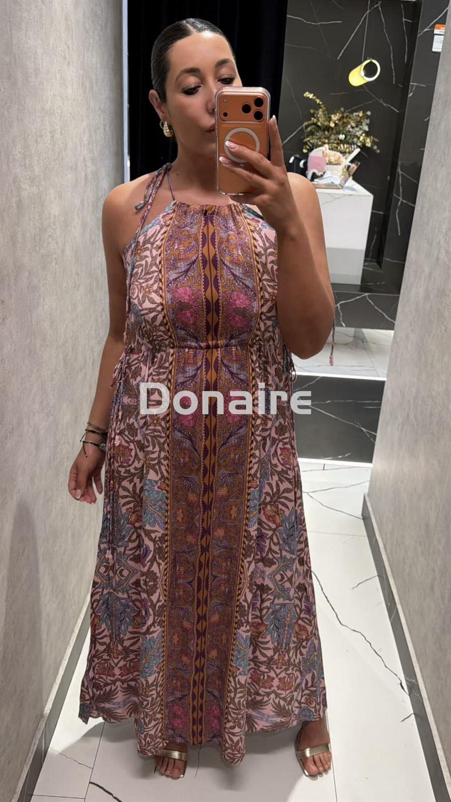 Vestido print floral escote halter NKN - Imagen 1