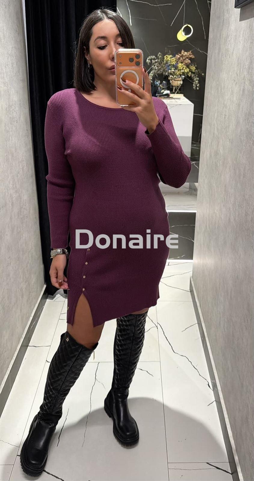 Vestido punto de canalé buganvilla Lolita - Imagen 1