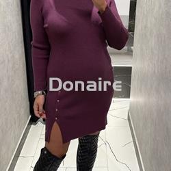 Vestido punto de canalé buganvilla Lolita - Imagen 1