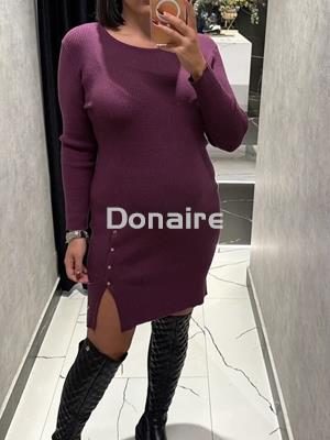 Vestido punto de canalé buganvilla Lolita - Imagen 1