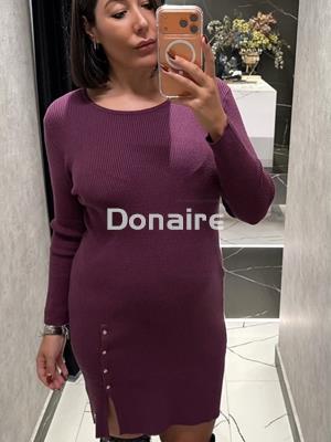 Vestido punto de canalé buganvilla Lolita - Imagen 2