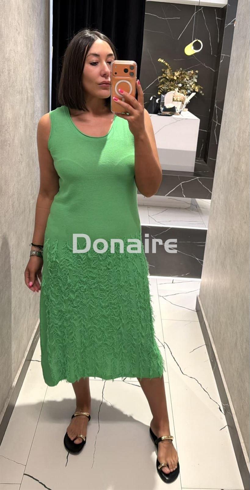 Vestido punto verde WNT - Imagen 3