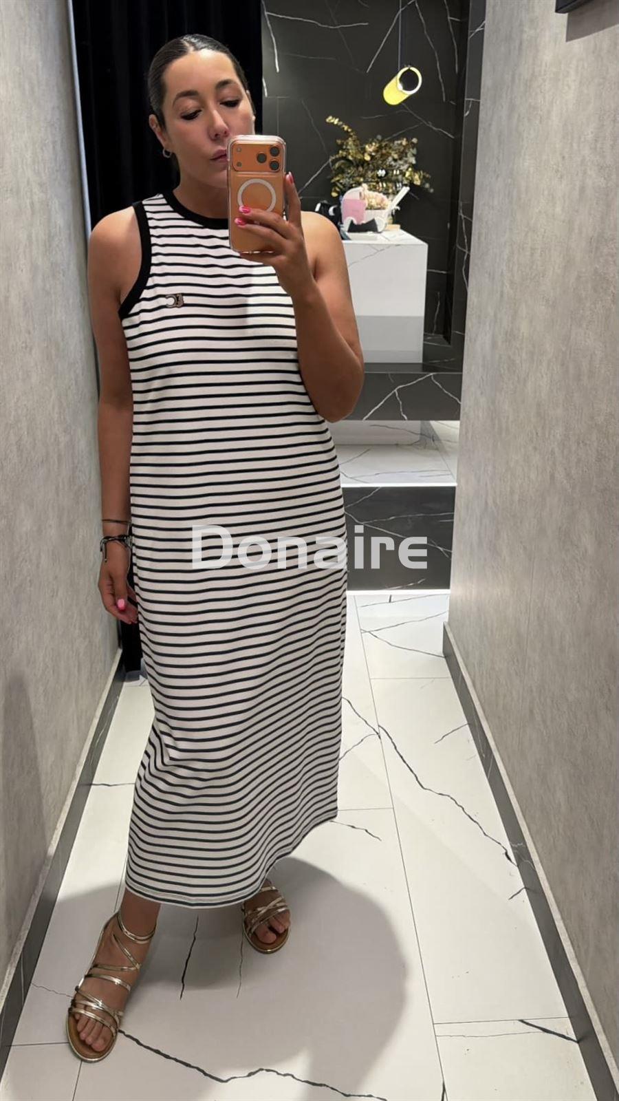Vestido rayas manga sisa Lola Casademunt - Imagen 1
