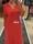 Vestido rojo algodón cuello pico Lolita - Imagen 1