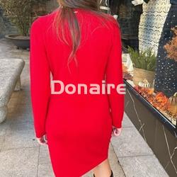 Vestido rojo de punto Koralline - Imagen 2