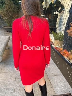 Vestido rojo de punto Koralline - Imagen 2