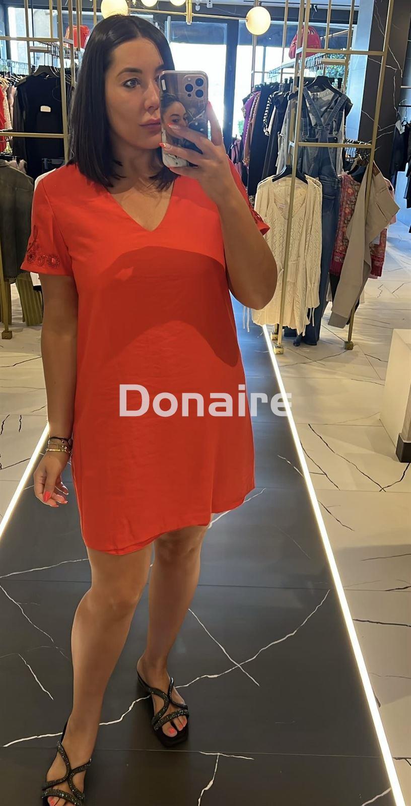 Vestido rojo manga corta Lez a Lez - Imagen 1