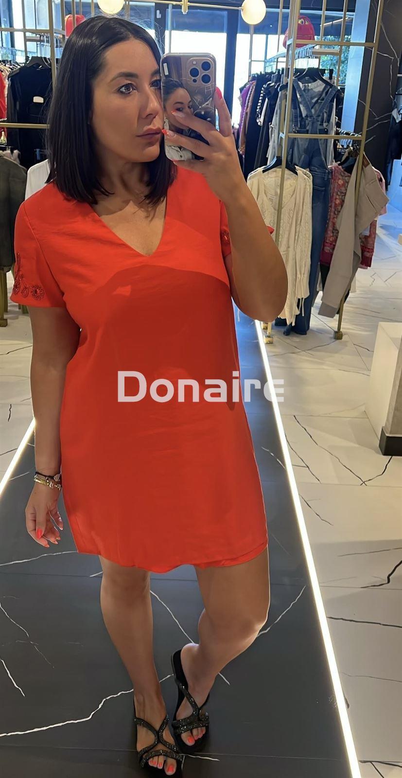 Vestido rojo manga corta Lez a Lez - Imagen 3