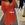 Vestido rojo manga globo Koralline - Imagen 2