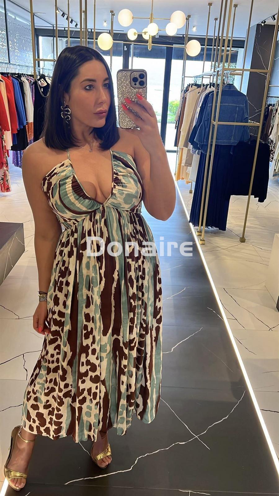 Vestido satén Dixie print manchas - Imagen 2