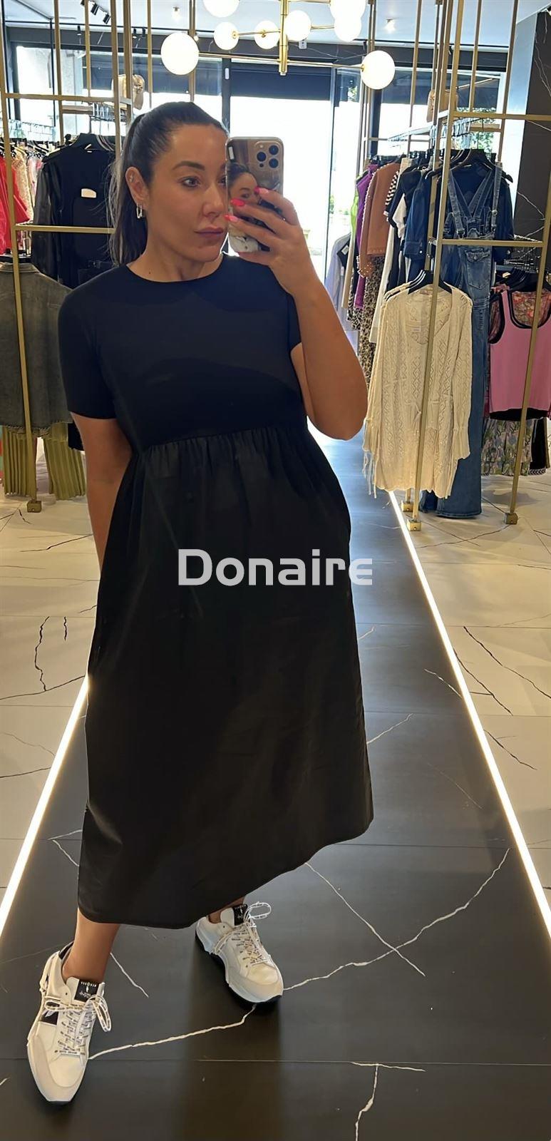 Vestido tejido combinado negro Lolita - Imagen 1