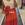 Vestido tricolor rojo coral blanco Lolita - Imagen 2