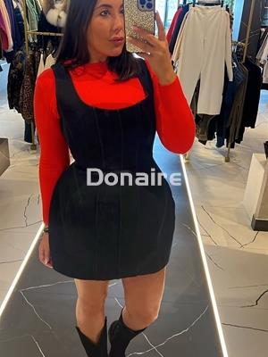 Vestido vaquero corto estructurado Sahoco - Imagen 2