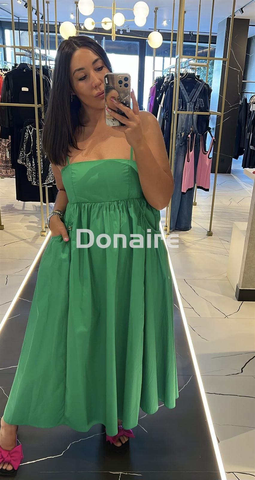 Vestido verde vuelo y tirantes Lola Casademunt - Imagen 1