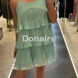 Vestido volantes turquesa Dixie - Imagen 1