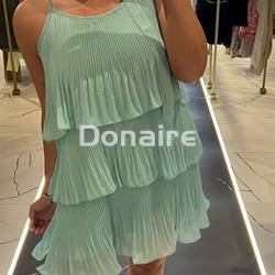 Vestido volantes turquesa Dixie - Imagen 2