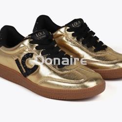 Zapatilla deportiva metalizada con purpurina Lola Casademunt - Imagen 2