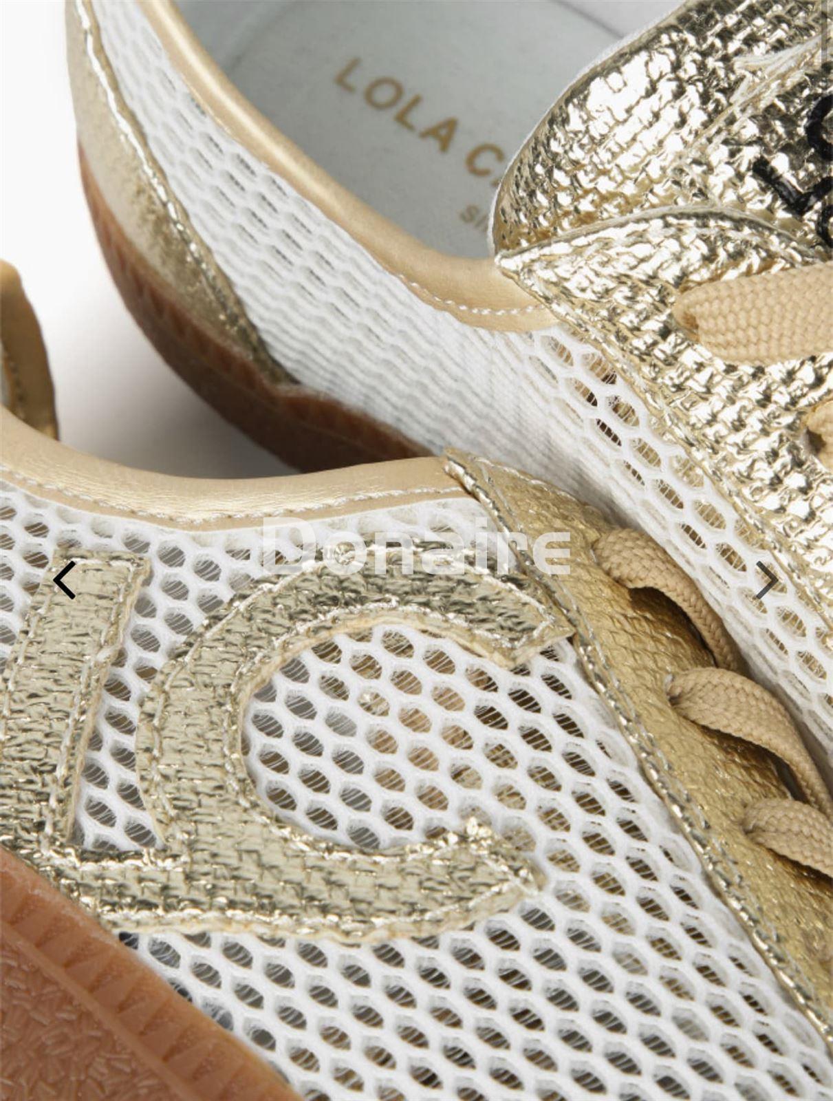 Zapatillas deportivas rejilla y metalizadas Lola Casademunt - Imagen 3