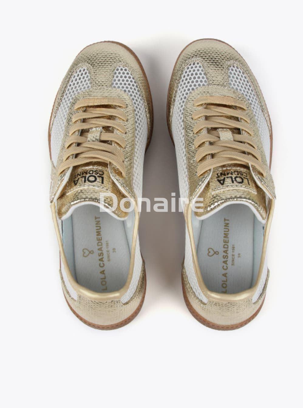 Zapatillas deportivas rejilla y metalizadas Lola Casademunt - Imagen 5
